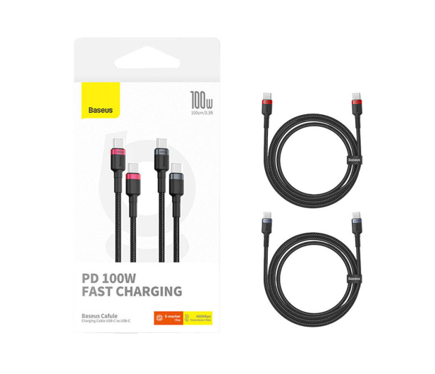 Baseus Kabel Cafule USB-C / USB-C 100W 1 m 2 szt. - 1502049 - zdjęcie 5